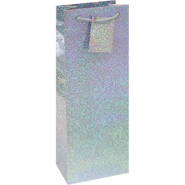 204614-EC Vrećica boca hologramska srebrna 13x36x8,5cm 71280 P12/144