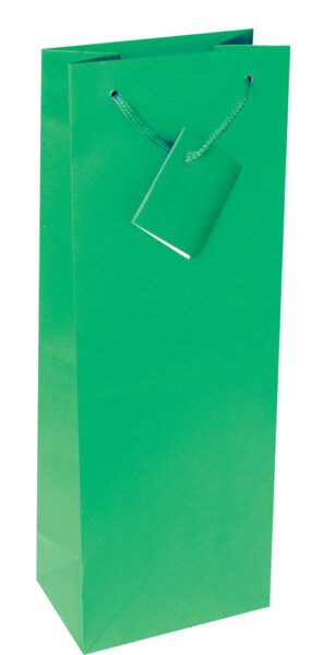 214145-EC Vrećica boca veća jednobojna mat zelena 13x36x8,5cm 71464 P12/144
