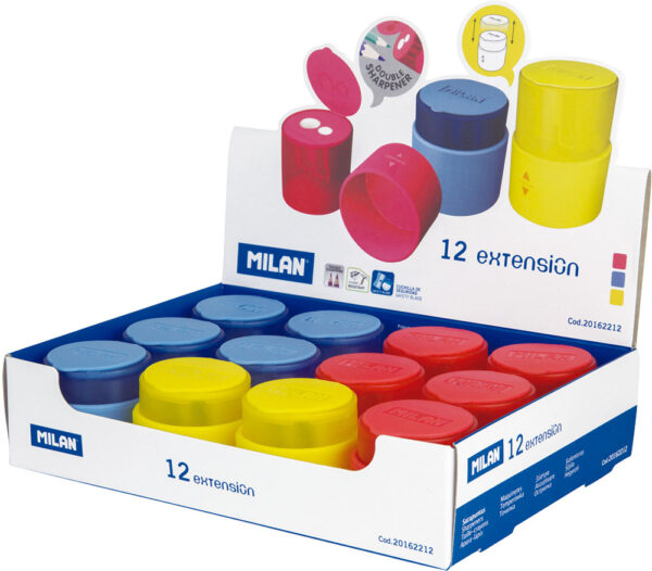 Šiljilo plastično 2 rupe Milan Extension