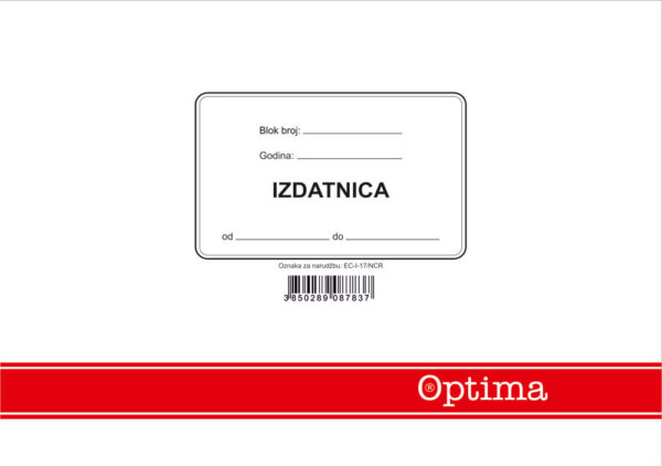 220165-EC Izdatnica A5 EC-I-17/NCR OPTIMA P10