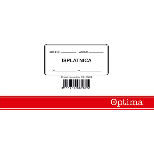 220173-EC Isplatnica blok EC-I-2/NCR OPTIMA P10