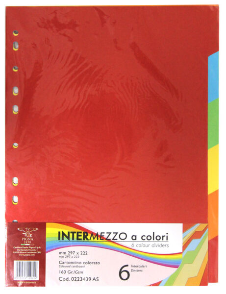 221410-EC Index kart. 6 boja za registr.A4 Pigna 0223439 P40/120