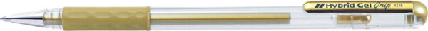 223494-EC Gel pen 0,8 PENTEL Hybrid Gel Grip K-118M-X zlatni P12/576 NETTO