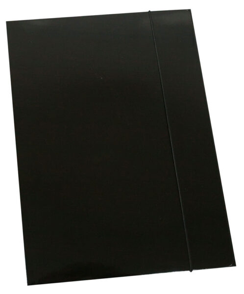 224445-EC Fascikl kartonski/lak s gumicom 600gr OPTIMA crni 60676B P50