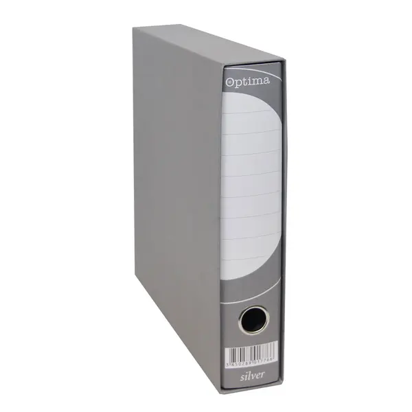 224683-EC Registrator A4-50 kutija OPTIMA SILVER uski sivi P10