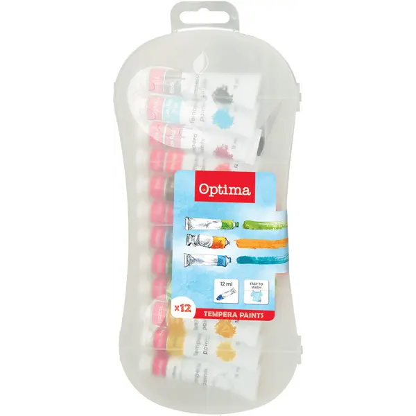 225214-EC Tempera 1/12 12ml OPTIMA alu tuba pvc ovalna kutija 100002A P12/48