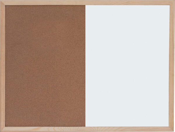 225530-EC Ploča bijela magnetna/pluto zidna OPTIMA 30x40cm, drv.okvir 22371 P1/40