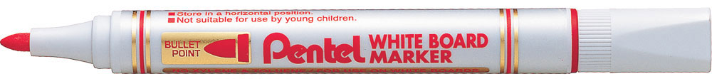 226729-EC Marker za ploču PENTEL MW85-B crveni okrugli vrh P12/576