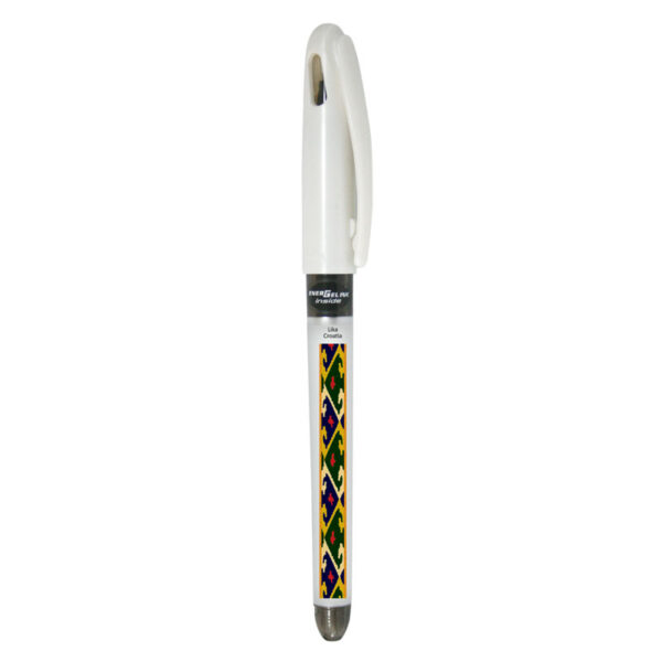 227650-EC Gel pen 0,7 PENTEL EnerGel Tradio Ethno Croatia Lika bijela
