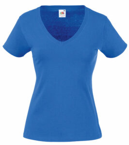 227911-EC Majica FOL T-shirt KR Lady-fit Valeuw. V-neck 165g royal plava S P36 NETTO
