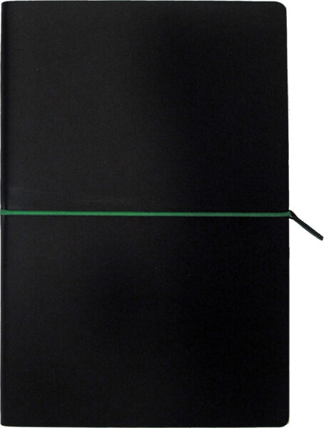 228724-EC Notes PORTOFINO BLACK A5 14x21 crno-zeleni 991.016.50 P1/20