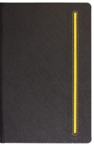 228727-EC Notes TEXTURE BLACK A5 14x21 crno-žuti 991.014.40 P1/20