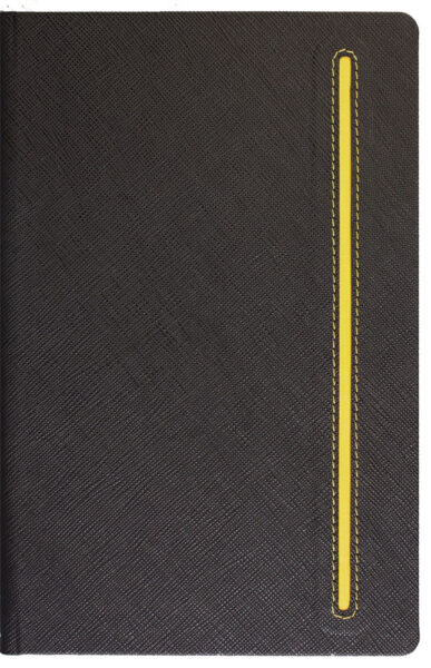 228727-EC Notes TEXTURE BLACK A5 14x21 crno-žuti 991.014.40 P1/20