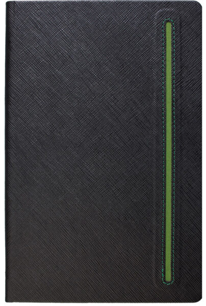 228728-EC Notes TEXTURE BLACK A5 14x21 crno-zeleni 991.014.50 P1/20