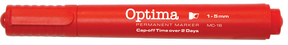228795-EC Marker perm. OPTIMA MC16 1-5mm kosi vrh crveni 120941 P12/144/864