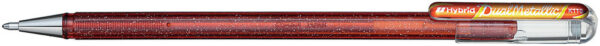230710-EC Gel pen 1,0 PENTEL Hybrid Dual Metallic K110-DF narančasti/ metalik žuta P12/576