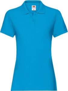 232806-EC Majica FOL Polo ženska Lady-fit Premium KR azurno plava XS P36 NETTO