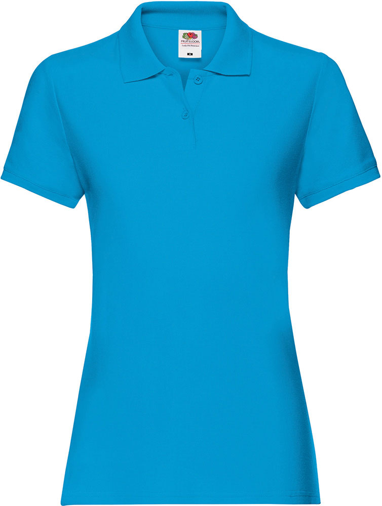 232806-EC Majica FOL Polo ženska Lady-fit Premium KR azurno plava XS P36 NETTO