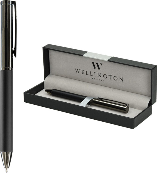 236289-EC Set pisaći Wellington Stamford ol.kem. crna u poklon kutiji P1/100