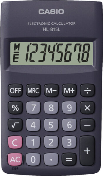 238048-EC Kalkulator CASIO HL-815L-BK KARTON.PAK crni P10/100 bls