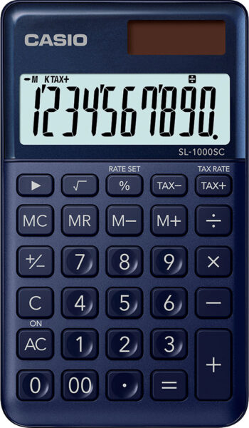 238056-EC Kalkulator CASIO SL-1000SC-NY plavi KARTON PAK.  bls P10/100