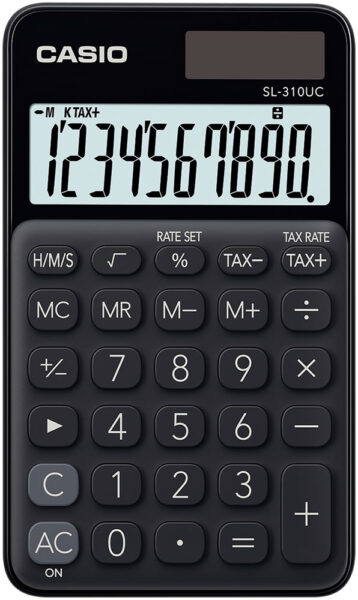 238058-EC Kalkulator CASIO SL-310 UC-BK crni KARTON PAK. bls P10/100