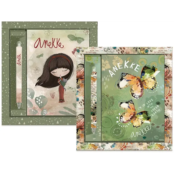 238646-EC Poklon set  Anekke: notes A5 + ol.kem P28/56