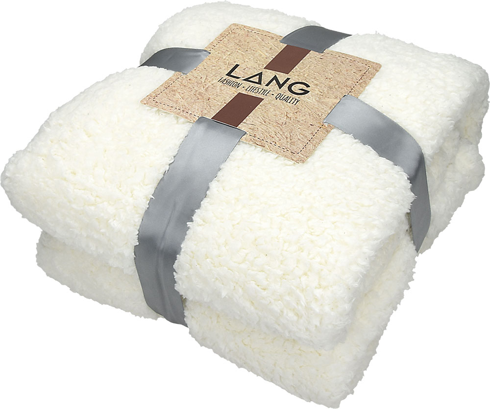 238788-EC Deka od flisa i runa Nepal, ledeno bijela, 130x180g, 380g/m2