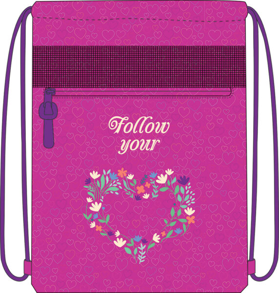 239055-EC Vrećica za papuče KARBON FOLLOW YOUR HEART P72 NETTO