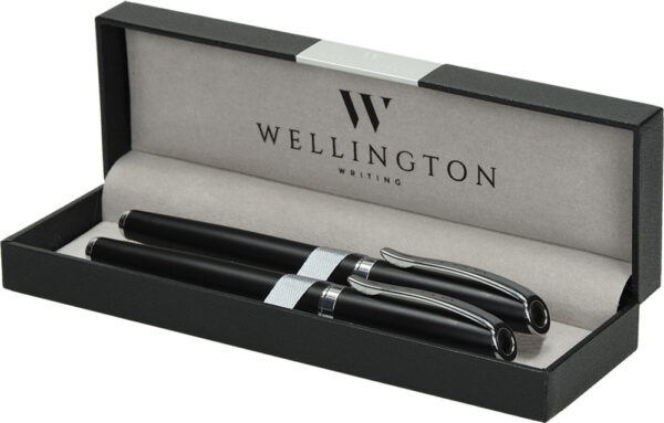 240263-EC Set pisaći Wellington Aurora crna roler + nalivpero u kutijici