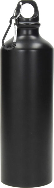 240437-EC Boca za vodu aluminijska Hook 600ml mat s karabinom crna P60