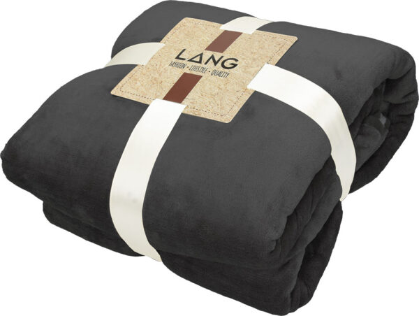 240466-EC Deka od flisa i flanela Sherpa, tamno siva 130x180g, 380g/m2