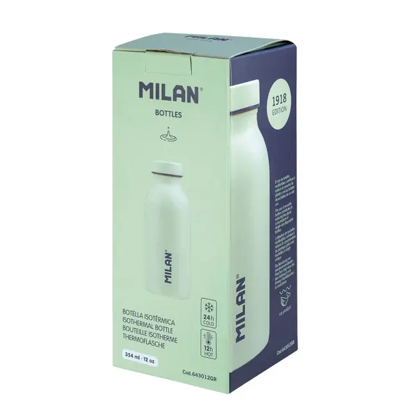 240955-EC Boca za vodu MILAN Serija 1918 sv.zelena 354ml,isotermalna, nehrđajući čelik P12