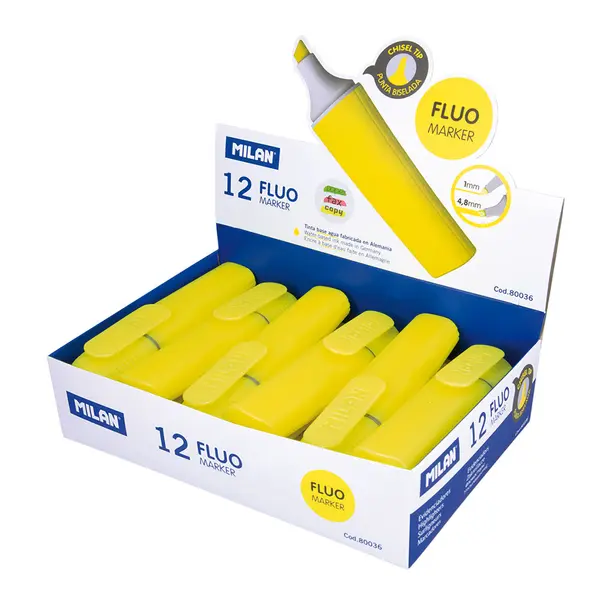 240991-EC Signir MILAN Fluo 4.8mm kosi vrh žuti P12/432