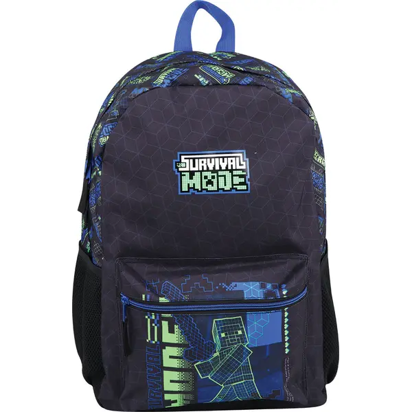 241213-EC Ruksak MINECRAFT Survival Mode 1 zip 31x45x13,5 cm P6/12 NETTO