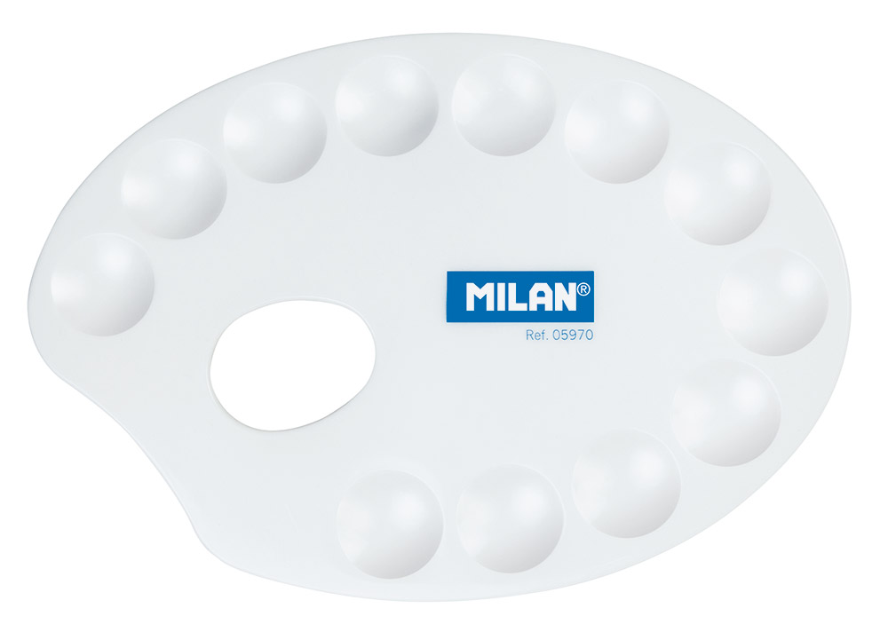 241339-EC Paleta slikarska ovalna bijela MILAN 20,5x14x5cm  P100/200