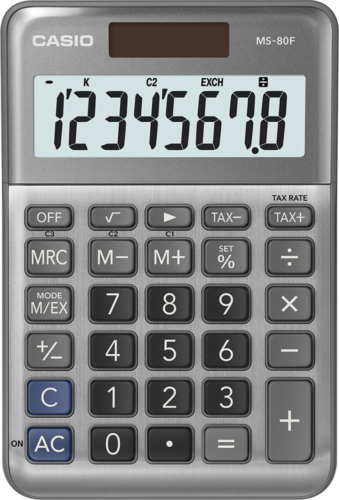241354-EC Kalkulator CASIO MS-80 F (porez - konverzija) bls P10/40