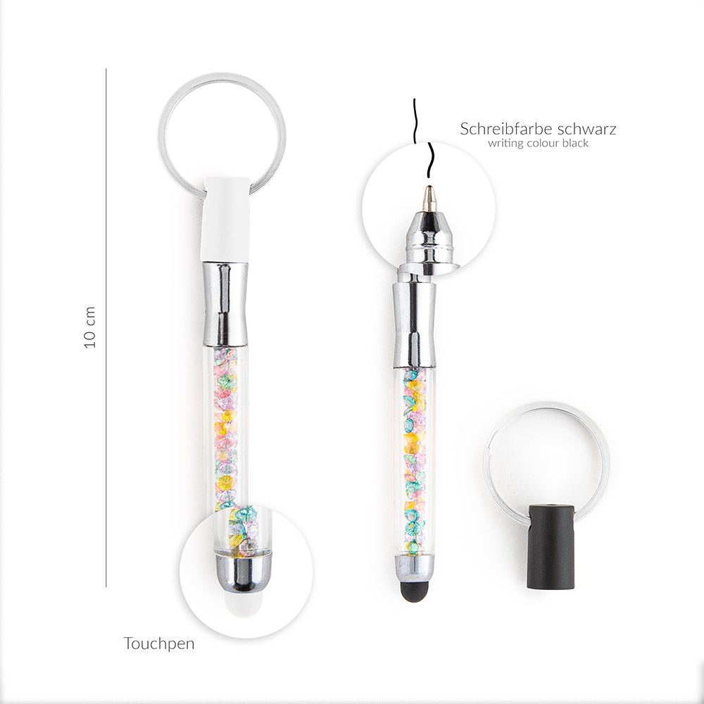 241366-EC Privjesak kemijska sa šljokicama GOOD FEELINGS sort P18/216 Netto