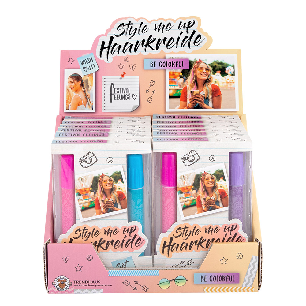 241687-EC Krede za kosu FESTIVAL FEELING, set 2 kom, sort P12/96 Netto