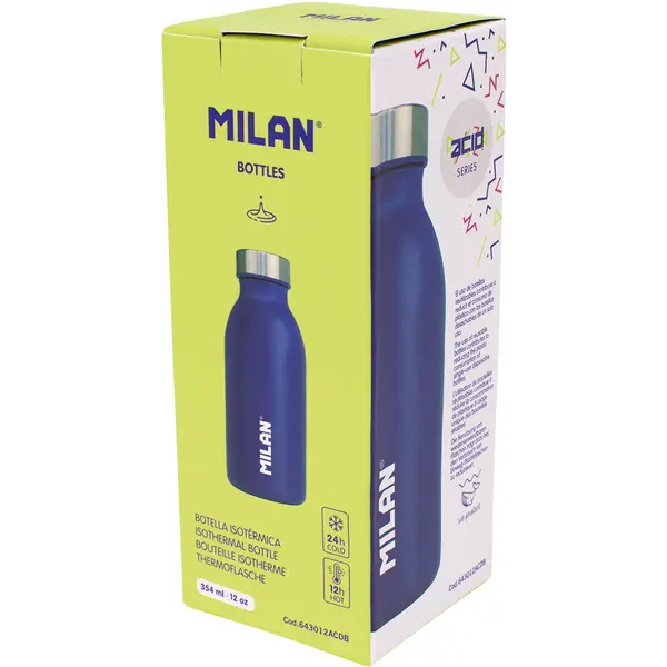 241885-EC Boca za vodu MILAN Acid 354ml, isotermalna, nehrđajući čelik plava P12