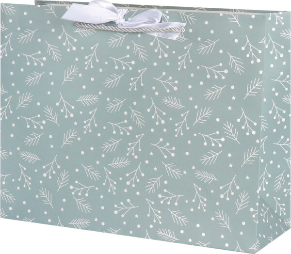 242218-EC Vrećica L božićna ekskluziv horiz UV mašna 33x12x26cm 77667 P12/120