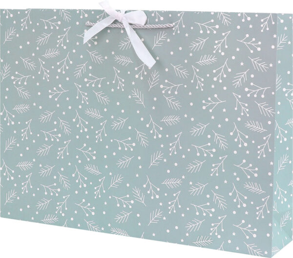 242219-EC Vrećica XL božićna ekskluziv horiz UV mašna 45x10x33cm 77668 P12/120