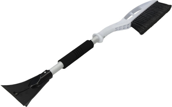 242478-EC Strugalica za led s metlicom Snow bijelo crna