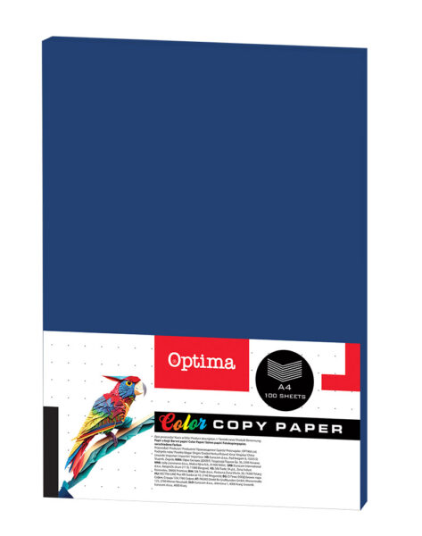 242700-EC Papir fotok. OPTIMA A4 intenziv DEEP BLUE 80gr. 100/1 UC401 P22
