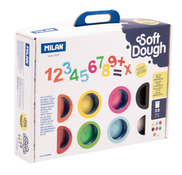 Plastelin 8 boja 59g Soft Dough Lots of Numbers Milan