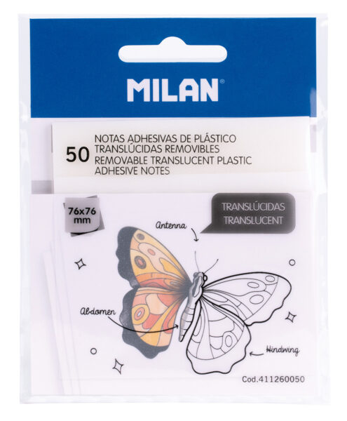 Blok samoljepivi 76x76 50l Milan prozirni