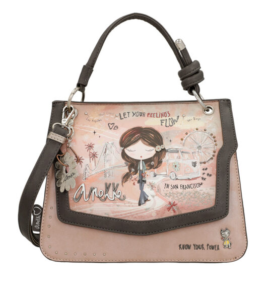 Torba fashion Anekke SS24 Peace&Love pink M-28x22x10cm 38823-403 P20 NETTO