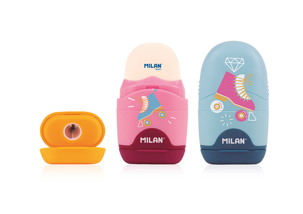 244533-EC Gumica+šiljilo MILAN Capsule Roller plastično s kućištem P16/160