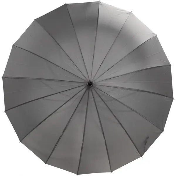 245203-EC Kišobran Astar Black 16-panelni  sivi PVC drška, aut. P12/48