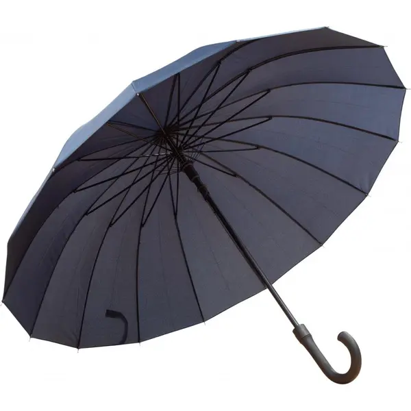 245204-EC Kišobran Astar Black 16-panelni t.plavi PVC drška, aut. P12/48